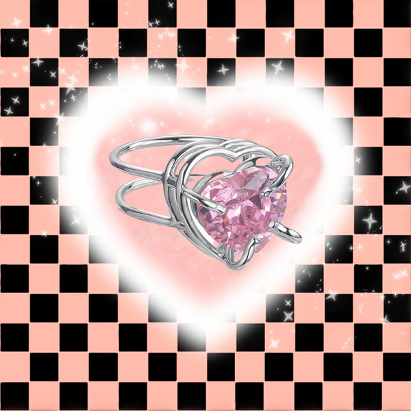 Double Layered Pinkheart Ring