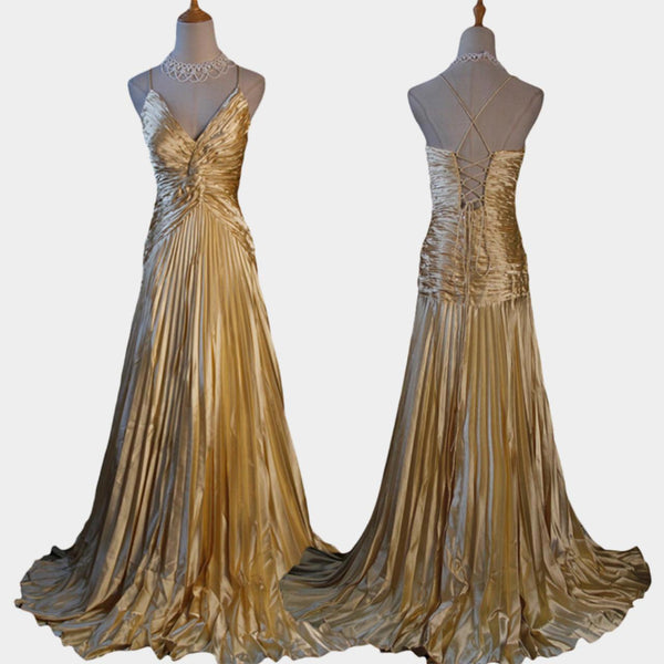 gold prom dress