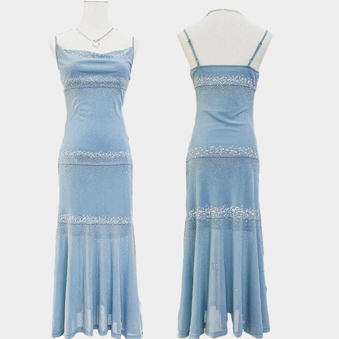 blue long prom dresses