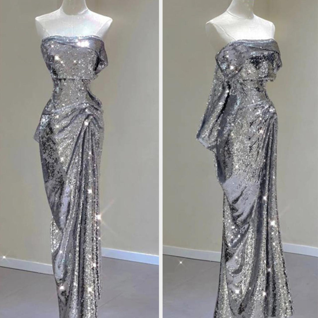 Glistening Silver Party Dress