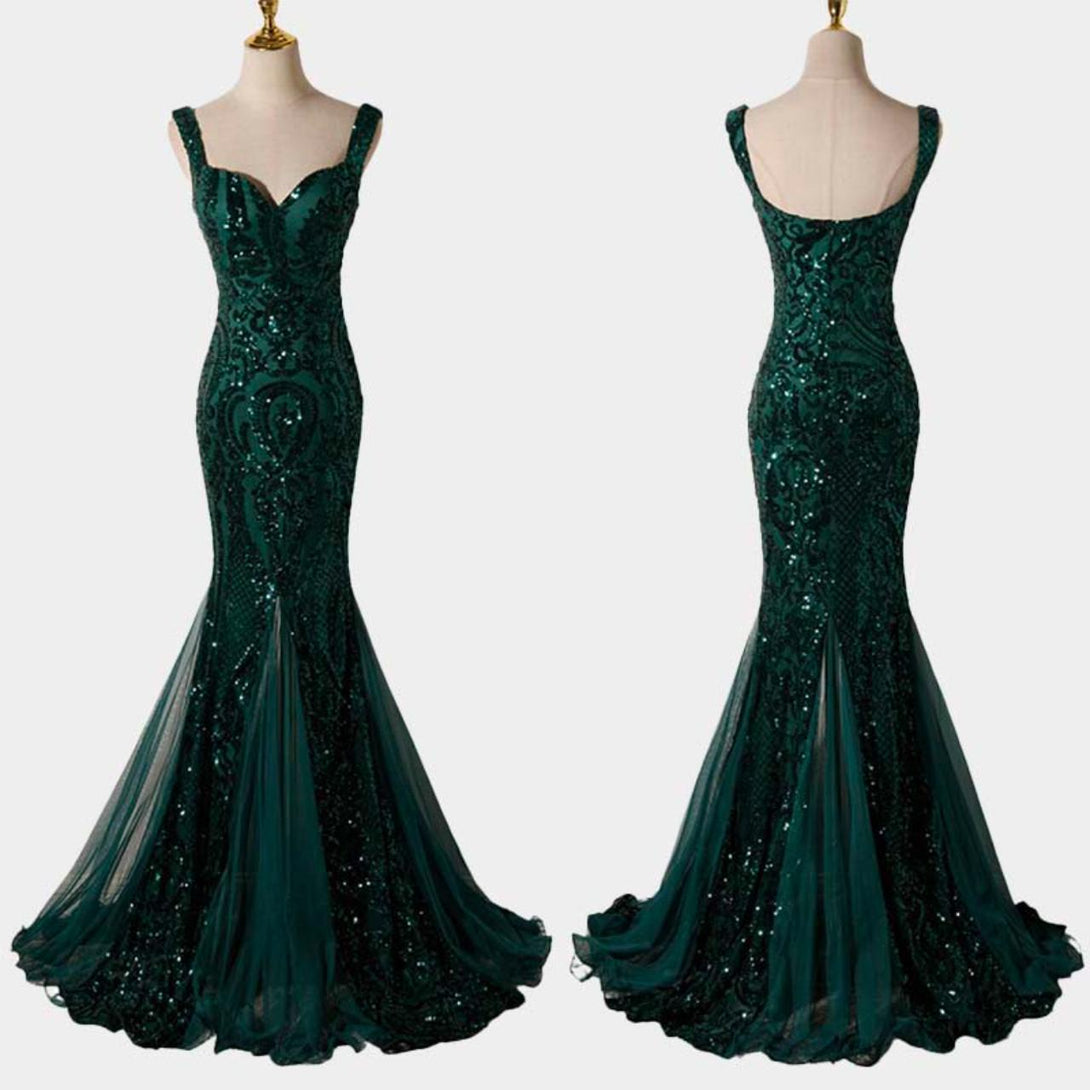green sequin party dresses