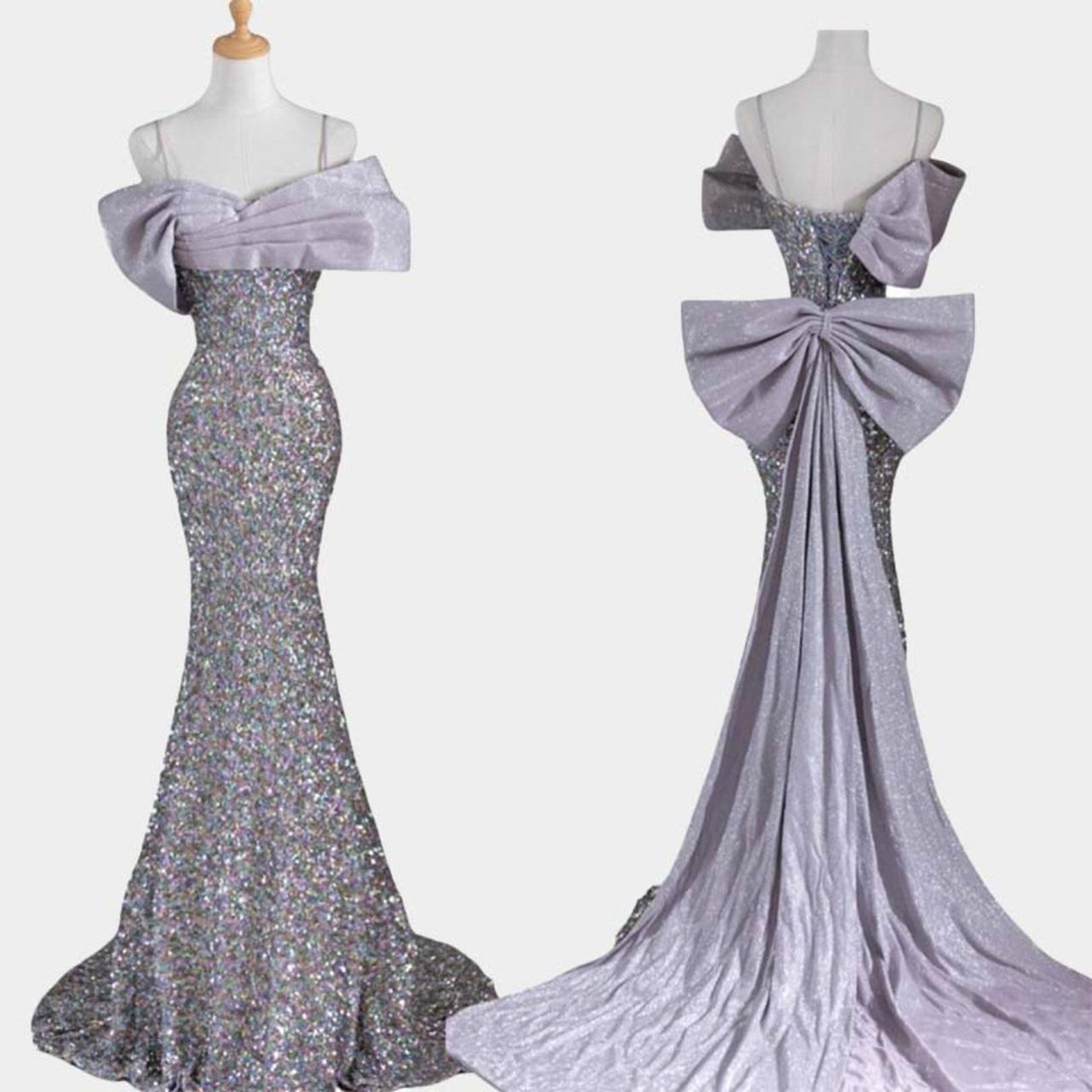 purple sequin party dresses
