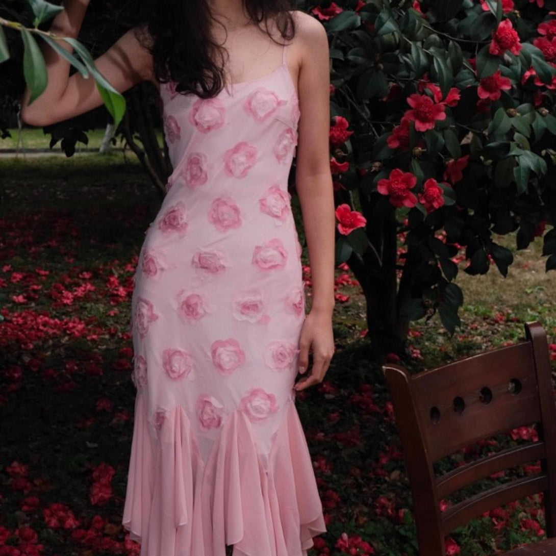 pink long formal dress