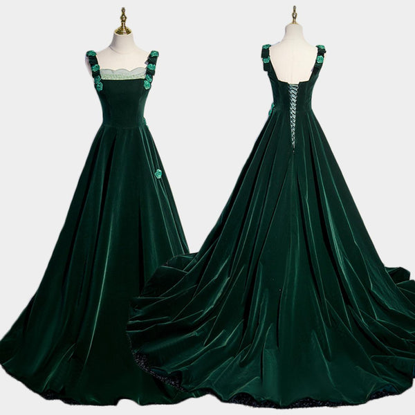 green prom dress for women