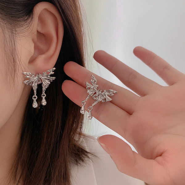 Liquid Butterfly Diamond Stud Earrings